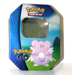 Pokemon Go Blissey Trading Card Game Storage Box Metal Tin Case No Cards Empty - Image 1