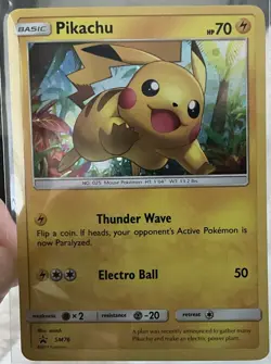 Pokemon Card - Pikachu SM76 Sm Holo - LP - Image 1