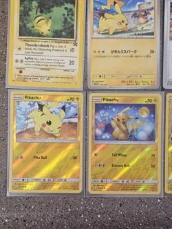(9) PokÃ©mon TCG Pikachu Mixed Card Lot. NM. Promo. Sun And Moon Reverse Holos - Image 3