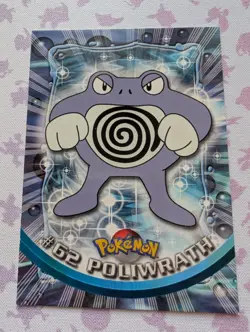 POLIWRATH #62 - BLUE Logo - NON-HOLO - SERIES 1 - TOPPS Pokemon Card - NM/LP - Image 1