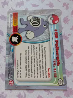 POLIWRATH #62 - BLUE Logo - NON-HOLO - SERIES 1 - TOPPS Pokemon Card - NM/LP - Image 2