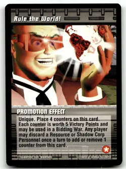 1996 Killer Instinct CCG: Promo Card Rule the World - Image 1