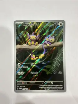 Pokemon TCG Aipom Paradox Rift 211/182 Holo Illustration Rare Card NM - Image 1