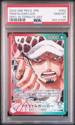 PSA10 Trafalgar Law Leader Parallel OP01-002 One Piece Card Japanese - Image 1