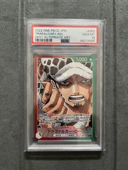 PSA10 Trafalgar Law Leader Parallel OP01-002 One Piece Card Japanese - Image 3
