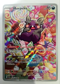 Pokemon Morpeko Illustration Rare Holo Card 206/182 Sv04: Paradox Rift - Image 1