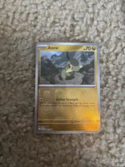 Axew Master Ball Reverse Holo 068/086 Black Bolt Pokemon Card English - Image 1