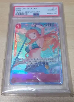 PSA10 Nami R Parallel OP01-016 Romance Dawn One Piece Card Japanese - Image 1