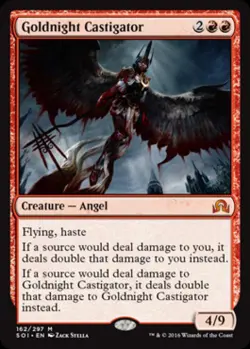 Goldnight Castigator -Foil Light Play MTG Shadows Over Innistrad - Image 1