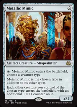 Metallic Mimic -Foil Light Play MTG Aether Revolt - Image 1