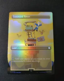 Command Tower Borderless MTG Fallout Foil PIP 360 NM Unplayed - Image 1