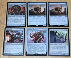 MTG 6x Rare Artifact Creature MYR BATTLESPHERE, MERCHANT'S DOCKHAND VOLATILE RIG - Image 1