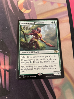 MTG - LEAF CROWNED VISIONARY - RARE - J25 - NM - Image 1