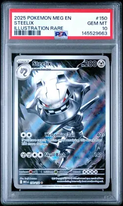 2025 Pokemon MEG EN Illustration Rare #150 Steelix PSA 10 GEM MINT - Image 1