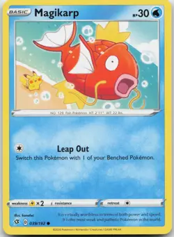Magikarp 039/192 Common Rebel Clash Pokemon Near Mint - Image 1
