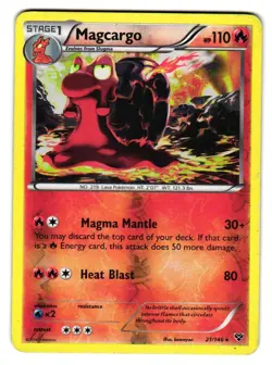 Magcargo 21/146 Rare XY Pokemon Reverse Holo Lightly Played - Image 1