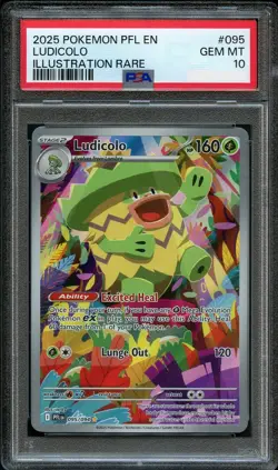 Pokemon Phantasmal Flames Ludicolo 095 PSA 10 - Image 1