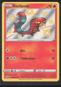 2021 Sword & Shield - Shining Fates Sizzlipede Basic/Rare Shiny #SV018 - Image 1