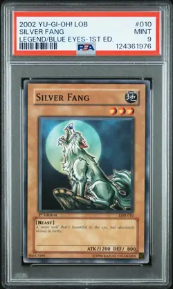2002 YU-GI-OH! LEGEND OF BLUE EYES WHITE DRAGON 1ST EDITION SILVER FANG PSA 9 - Image 1