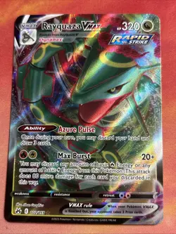 Pokemon TCG Rayquaza VMAX Holo Ultra Rare Card Crown Zenith 102/159 🟢 - Image 1