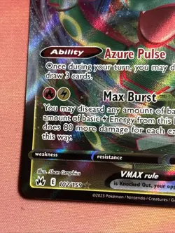 Pokemon TCG Rayquaza VMAX Holo Ultra Rare Card Crown Zenith 102/159 🟢 - Image 5