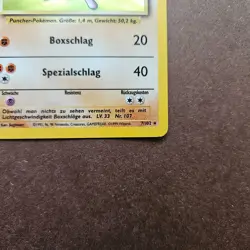 German Hitmonchan 7/102 Pokemon Base Set Holo Rare Card - MP - Image 5