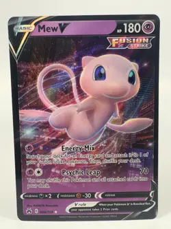 Mew V 060/159 Crown Zenith Holo Pokemon Card - Image 1