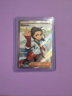 Pokemon TCG Nemona Trainer Paldean Fates Full Art Holo Ultra Rare Card 229/091 - Image 1