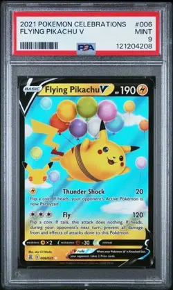 2021 POKEMON CELEBRATIONS #006 FLYING PIKACHU V PSA 9 Mint - Image 1
