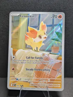 Fennekin 080/086 Illustration Rare IR Chaos Rising Pokemon Card NM - Image 1