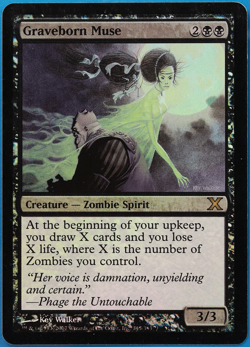 Graveborn Muse FOIL 10th Edition PLD Black Rare MAGIC CARD (ID# 501152) ABUGames - Image 1