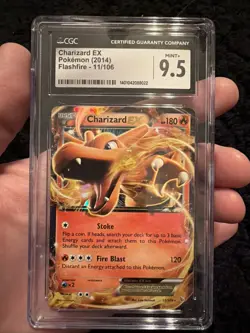 CGC 9.5 TCG Pokemon Charizard EX Ultra Rare Holo XY Flashfire - Image 1