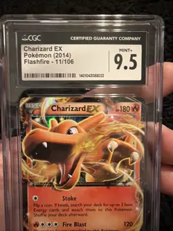 CGC 9.5 TCG Pokemon Charizard EX Ultra Rare Holo XY Flashfire - Image 3
