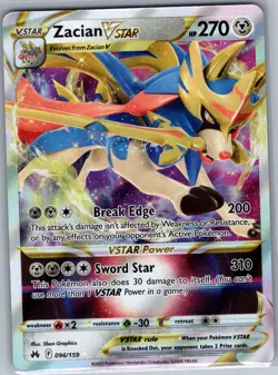 Zacian VSTAR 096/159 SWSH: Crown Zenith - Pokemon Card - NM - Image 1
