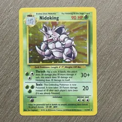 Pokemon Nidoking Holo UNLIMITED Base Set 11/102 NM - 1999 WOTC Rare Vtg Card Tcg - Image 1