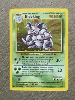Pokemon Nidoking Holo UNLIMITED Base Set 11/102 NM - 1999 WOTC Rare Vtg Card Tcg - Image 2