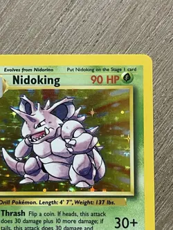 Pokemon Nidoking Holo UNLIMITED Base Set 11/102 NM - 1999 WOTC Rare Vtg Card Tcg - Image 4