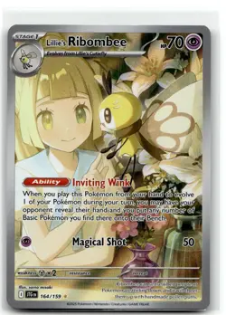 Lillie's Ribombee 164/159 Illustration Rare Journey Together Pokemon NM b6 - Image 1