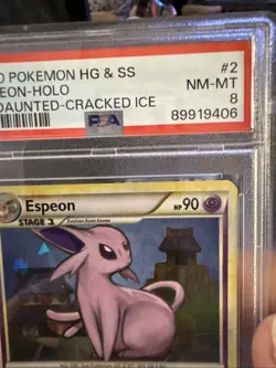 Pokemon PSA 8 Espeon 2/90 HGSS Undaunted Holo 2010 Near Mint - Image 3