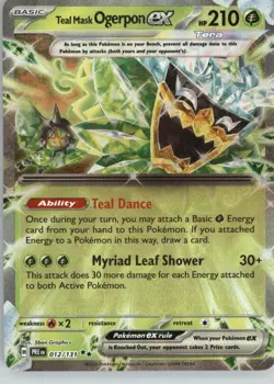 Teal Mask Ogerpon ex 012/131 Holo Double Rare Prismatic Evolutions Pokemon NM - Image 1