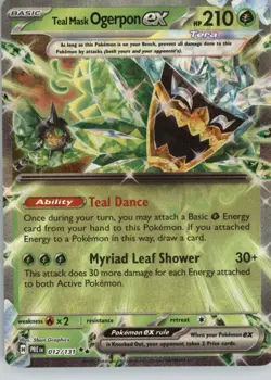Teal Mask Ogerpon ex 012/131 Holo Double Rare Prismatic Evolutions Pokemon NM - Image 1