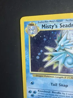 Misty’s Seadra 009/132 Gym Heroes Holo Rare Unlimited English 70 HP Pokemon TCG - Image 2