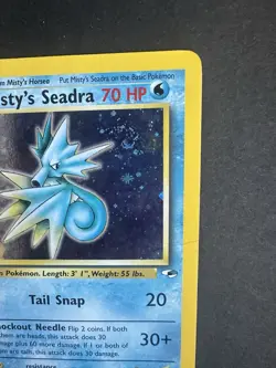 Misty’s Seadra 009/132 Gym Heroes Holo Rare Unlimited English 70 HP Pokemon TCG - Image 3