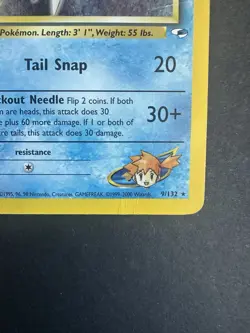 Misty’s Seadra 009/132 Gym Heroes Holo Rare Unlimited English 70 HP Pokemon TCG - Image 4