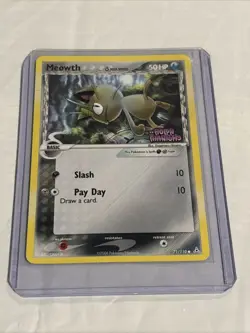 Pokemon TCG Holon Phantoms Meowth 71/110 Delta Species Reverse Holo (Stamped) LP - Image 1