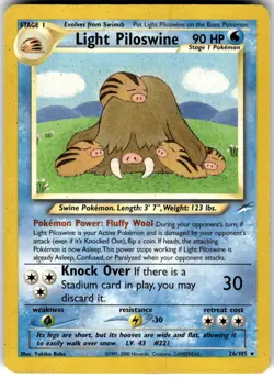 Light Piloswine Holo 26/105 Neo Destiny Pokemon LP Fast Ship - Image 1