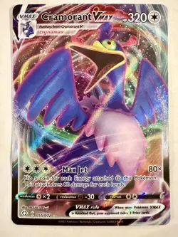 Pokemon TCG Shining Fates Cramorant VMAX 055/072 Ultra Rare Full Art Holo (2) - Image 2