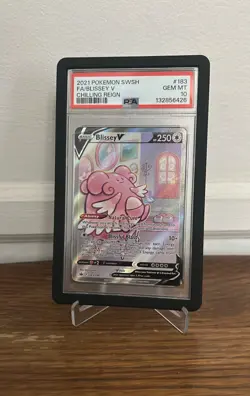 Pokemon TCG Blissey V #183 PSA 10 Chilling Reign Comes with Guard - Image 1