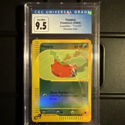 CGC Blue Label Gem Mint 9.5 Pokemon 2002 Hoppip Expedition Set Rev Holo 112/165 - Image 1
