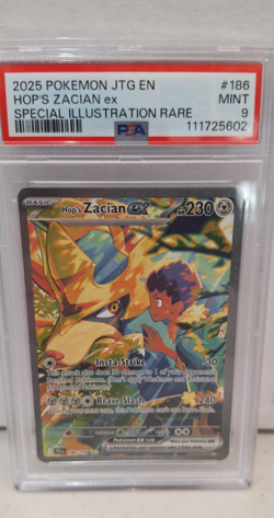 Pokemon - Hop's Zacian ex- SIR Holo #186/159 - Journey Together - PSA 9 - Image 1